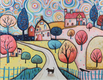 Pastel Landscape (Max Size/Color) counted cross stithc pattern by Karla Gerard