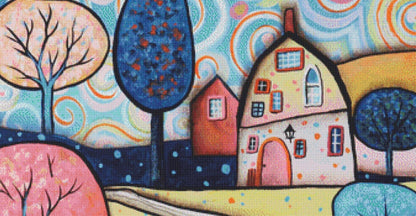 Pastel Landscape (Max Size/Color) counted cross stithc pattern by Karla Gerard