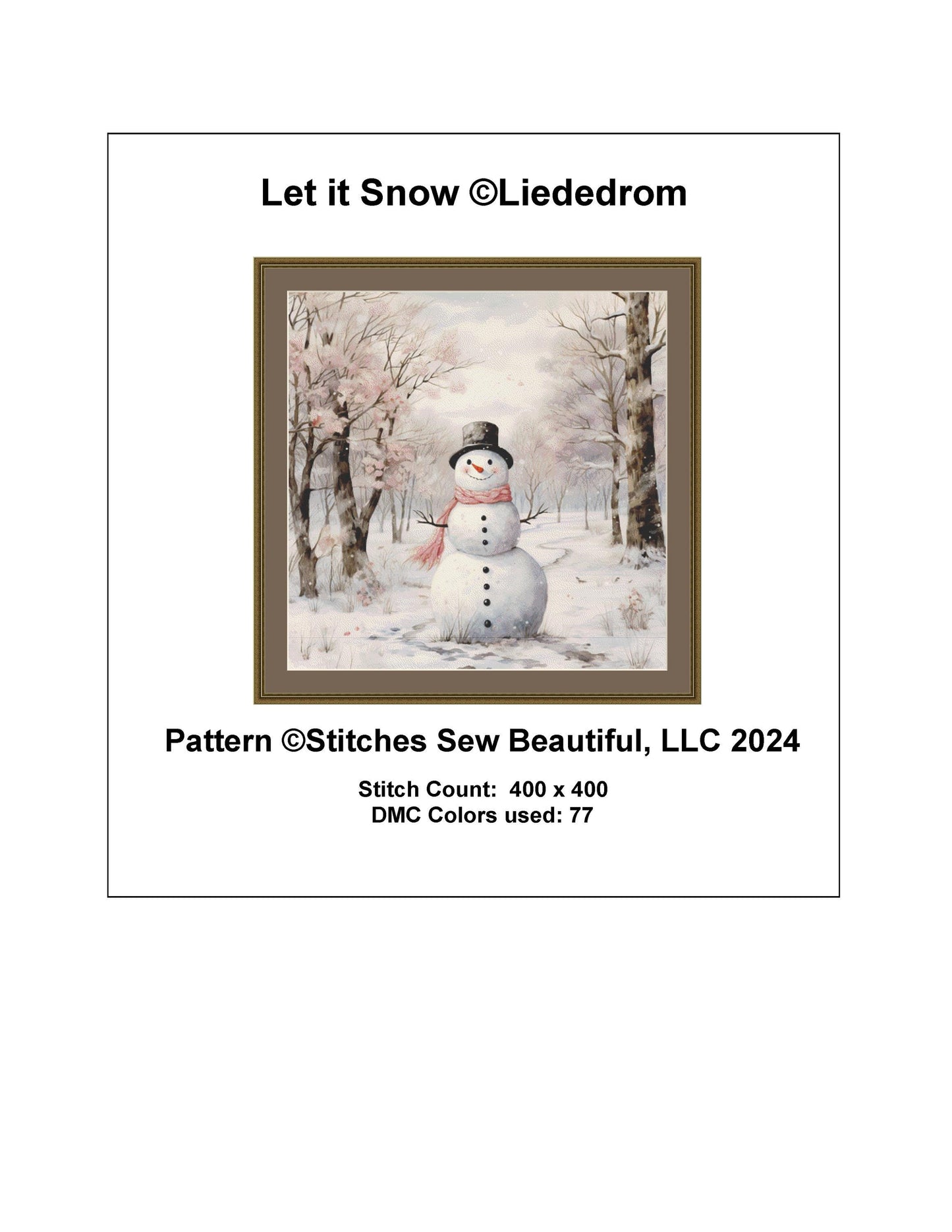 Let it Snow counted cross stitch pattern by Liededrom