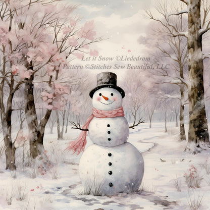 Let it Snow counted cross stitch pattern by Liededrom