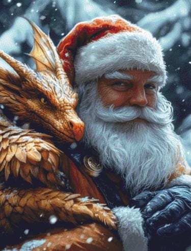 Santa's Little Helper counted cross stitch pattern by Serr.Kai A Quill & Ink