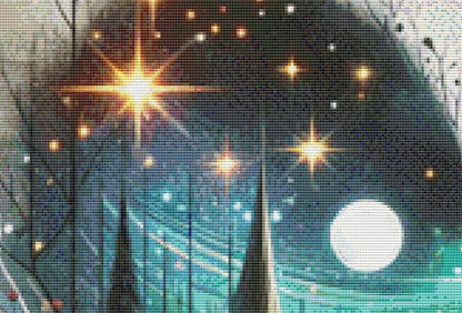 An Enchanted Winters Eve counted cross stitch pattern by World of Love Hearts/Adrian G. Eyre