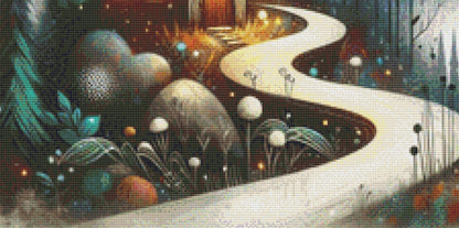 An Enchanted Winters Eve counted cross stitch pattern by World of Love Hearts/Adrian G. Eyre