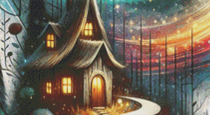 An Enchanted Winters Eve counted cross stitch pattern by World of Love Hearts/Adrian G. Eyre