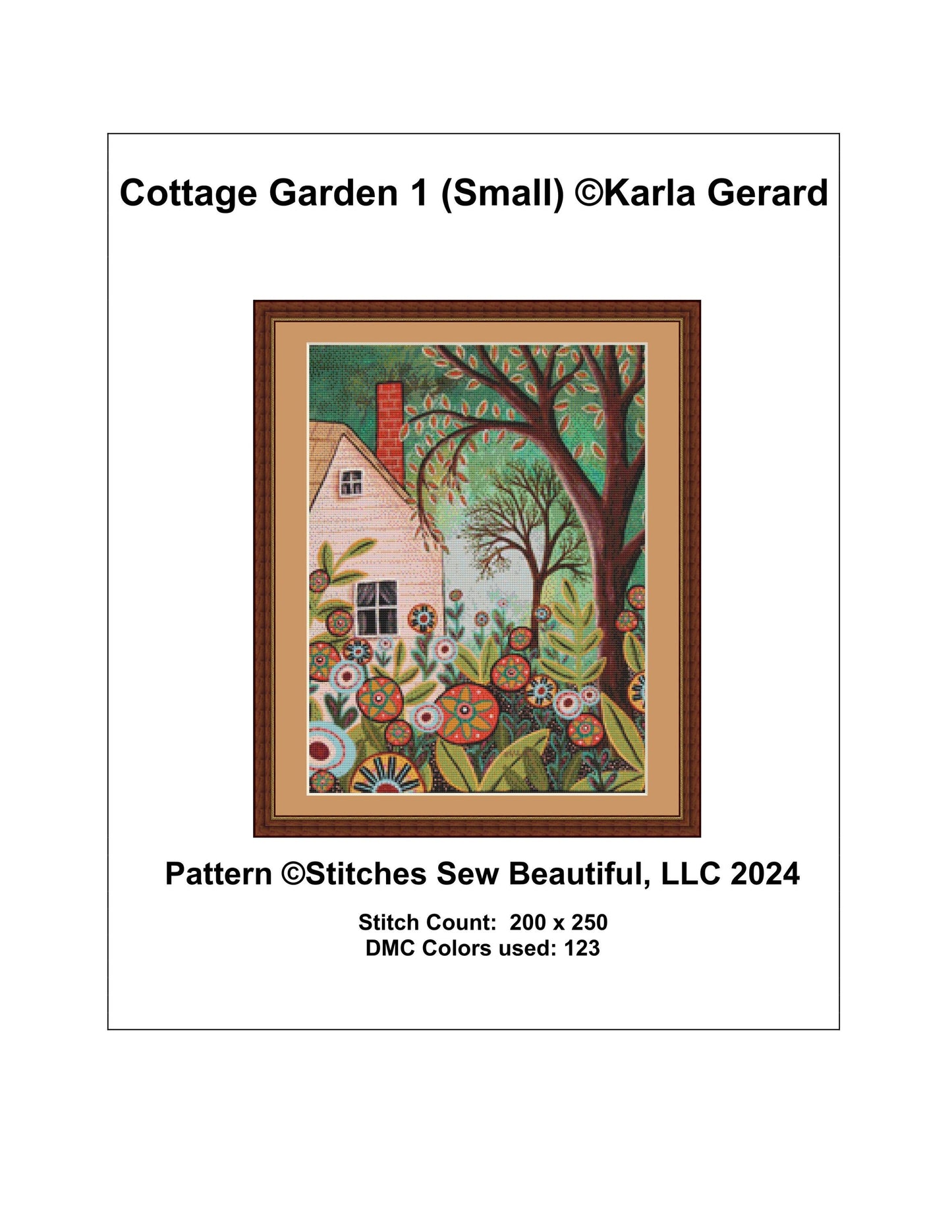 Cottage Garden 1 (Small) counted cross stitch pattern by Karla Gerard