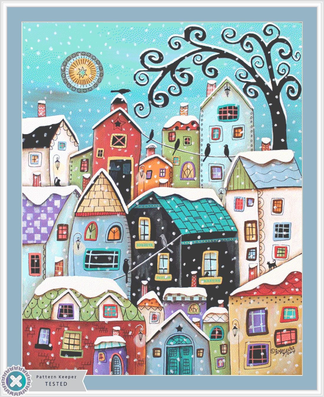 Winter City (Max Size/Color) counted cross stitch pattern by Karla Gerard