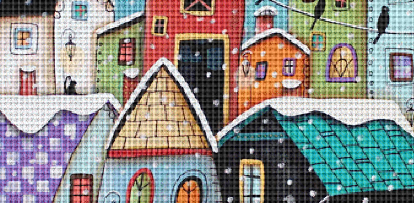 Winter City (Max Size/Color) counted cross stitch pattern by Karla Gerard