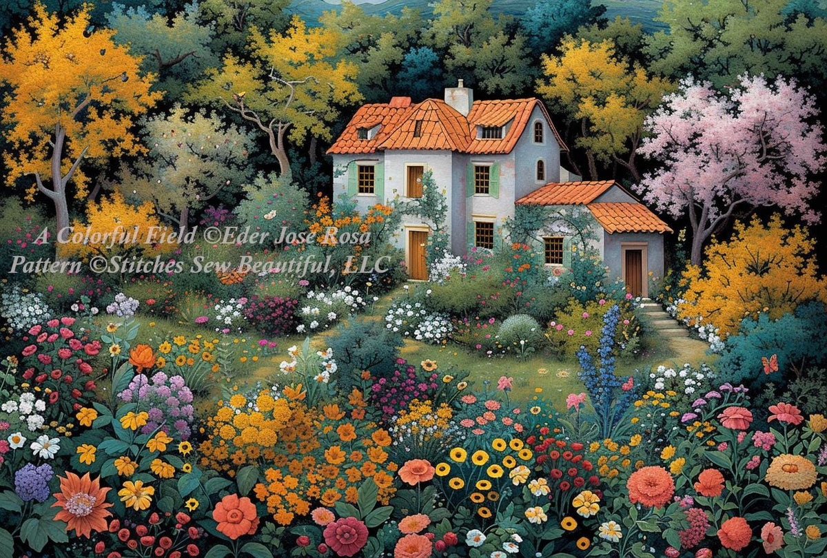 A Colorful Field cross stitch pattern by Eder Jose Rosa