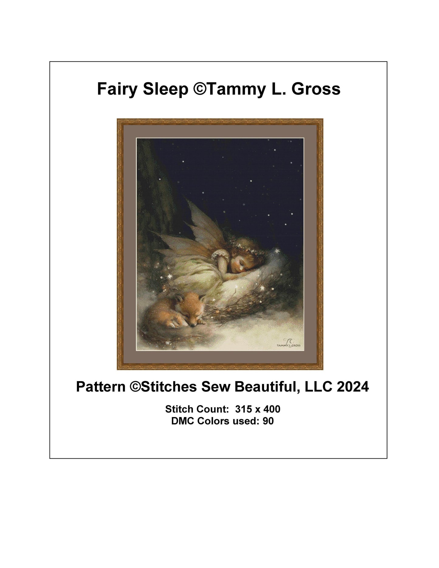 Fairy Sleep cross stitch pattern by Tammy L. Gross