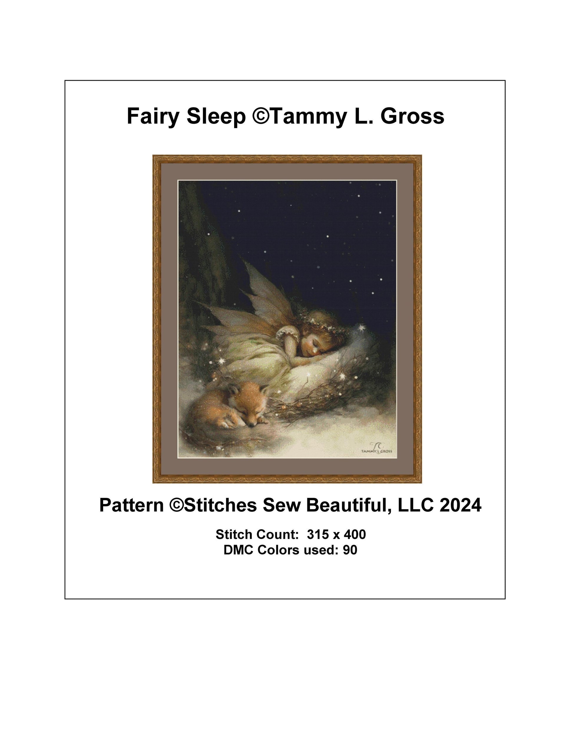 Fairy Sleep cross stitch pattern by Tammy L. Gross