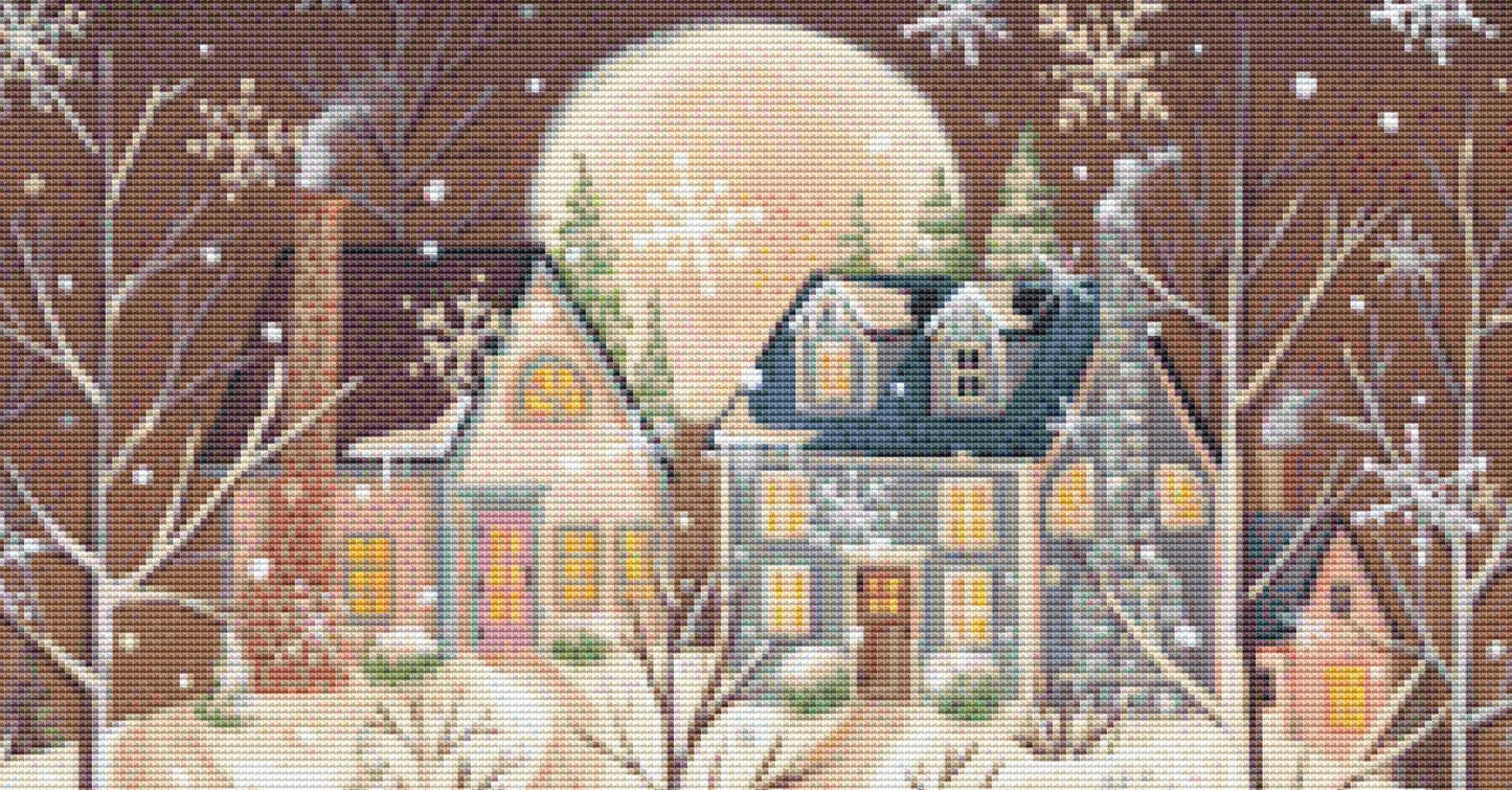 Over the River Through the Woods counted cross stitch pattern by Kim Leo licensed by JMS Art Licensing