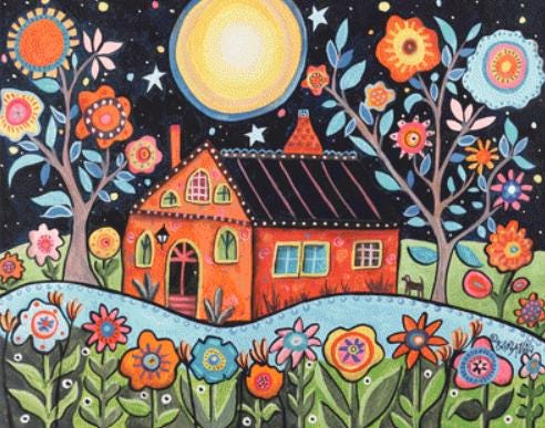 Big Moon counted cross stitch pattern by Karla Gerard