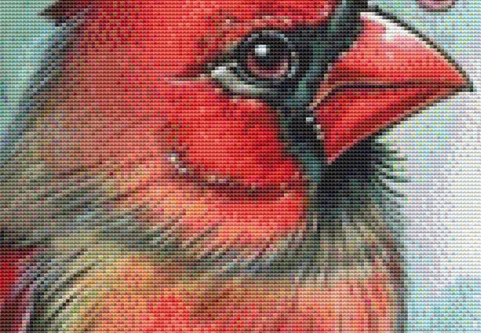 Cardinal counted cross stitch pattern by PassyArt