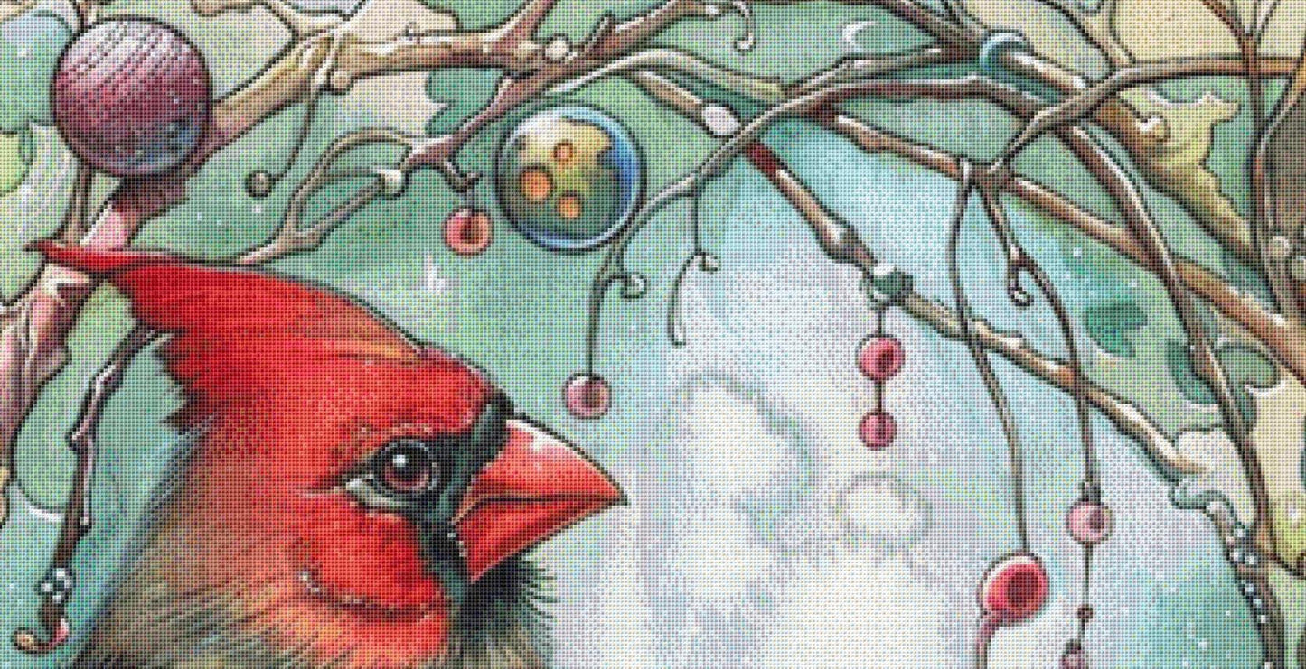 Cardinal counted cross stitch pattern by PassyArt