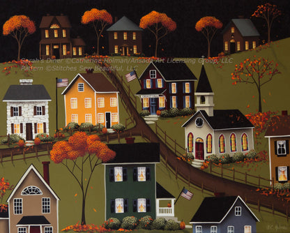 Sarah's Diner cross stitch pattern by Catherine Holman/Ansada Licensing Group, LLC