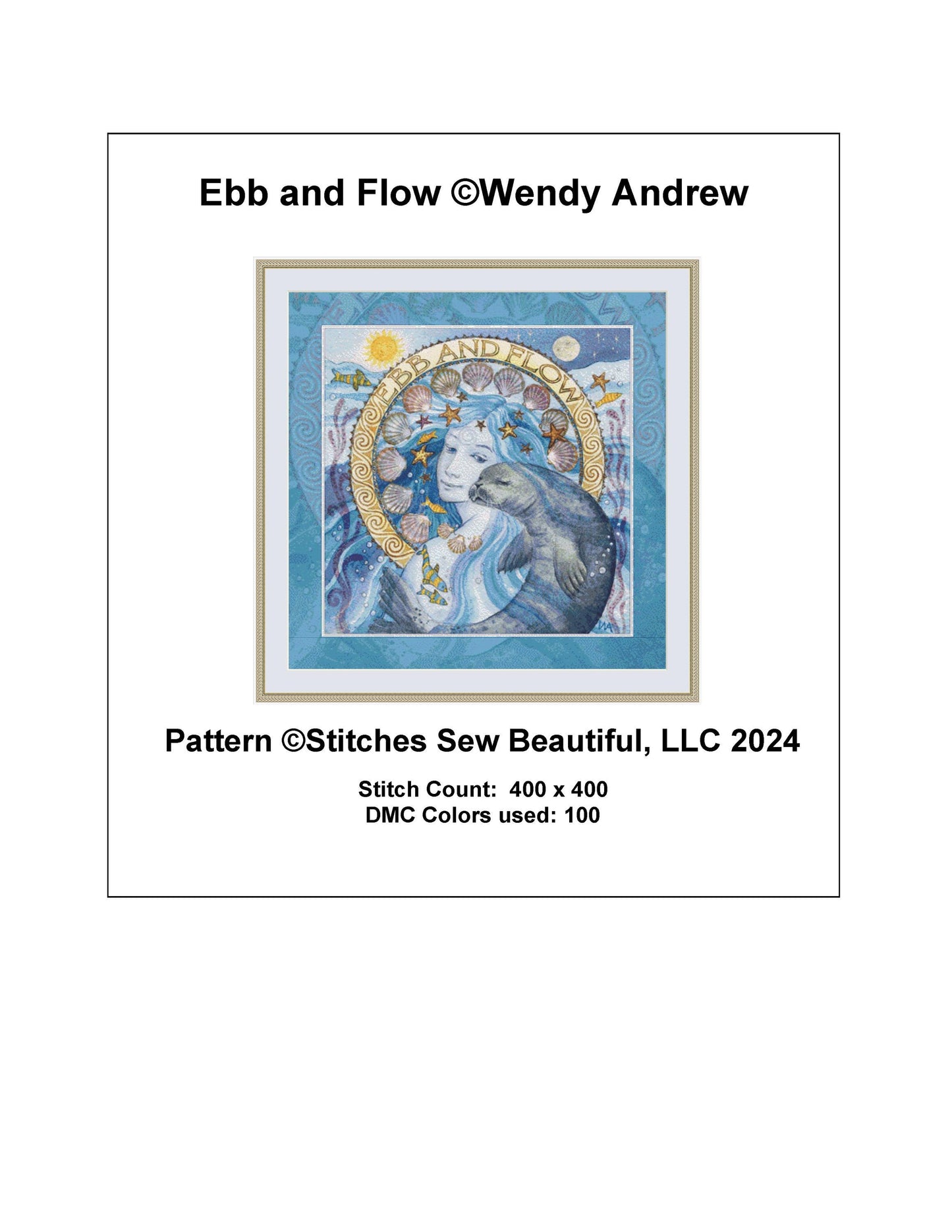 Ebb and Flow cross stitch pattern by Wendy Andrew of PaintingDreams
