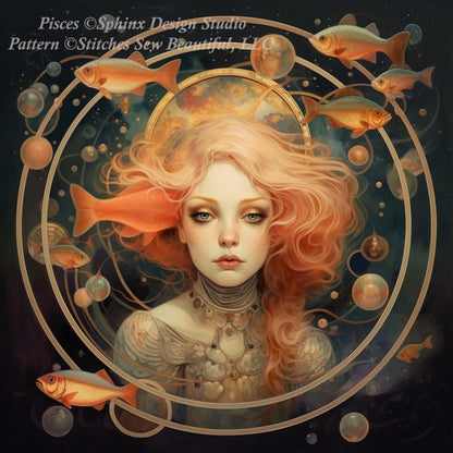 Pisces cross stitch pattern by SphinxDesignStudio