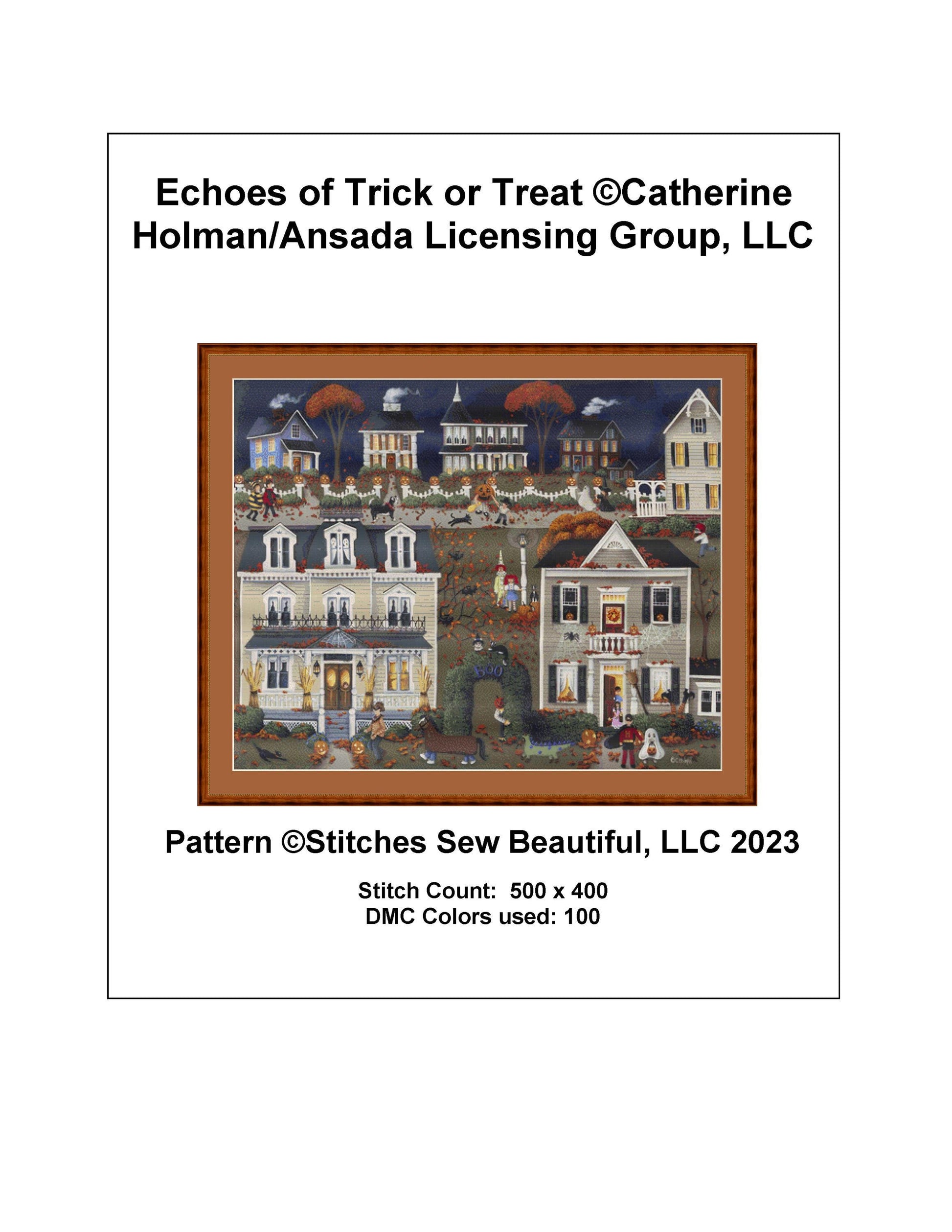 Echoes of Trick or Treat cross stitch pattern by Catherine Holman/Ansada Art Licensing Group, LLC