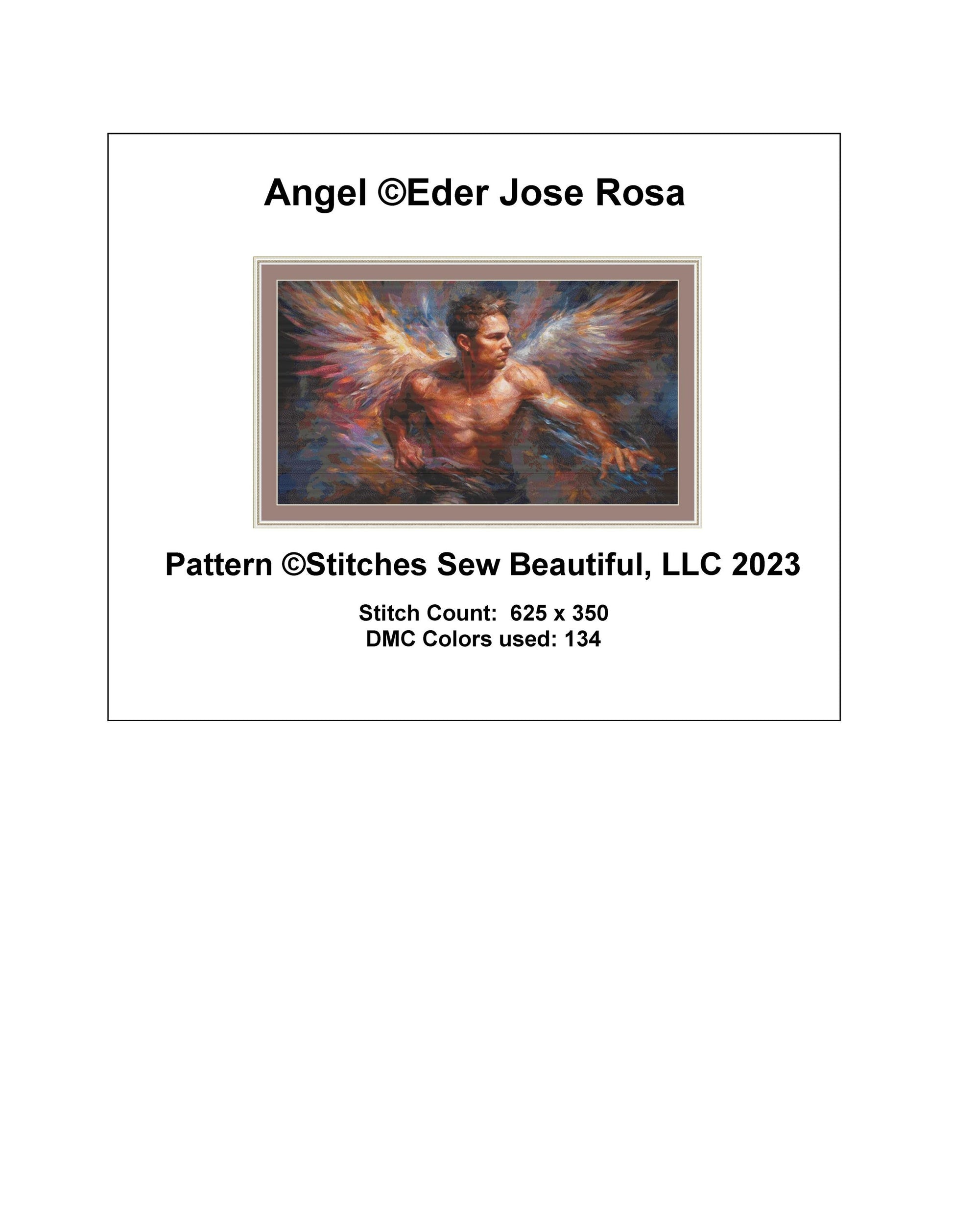 Angel cross stitch pattern by Eder Jose Rosa