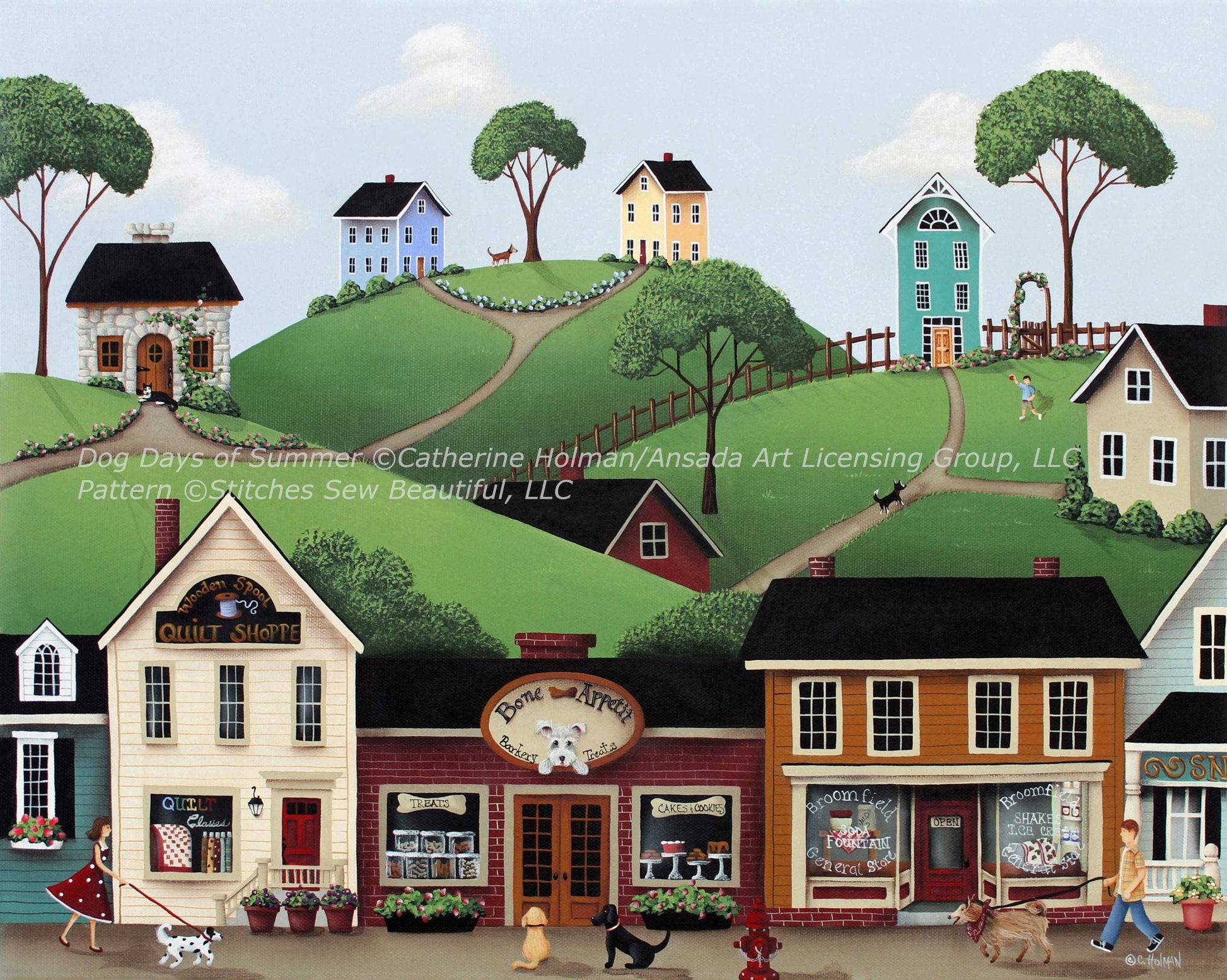 Dog Days of Summer cross stitch pattern by Catherine Holman/Ansada Licensing Group, LLC