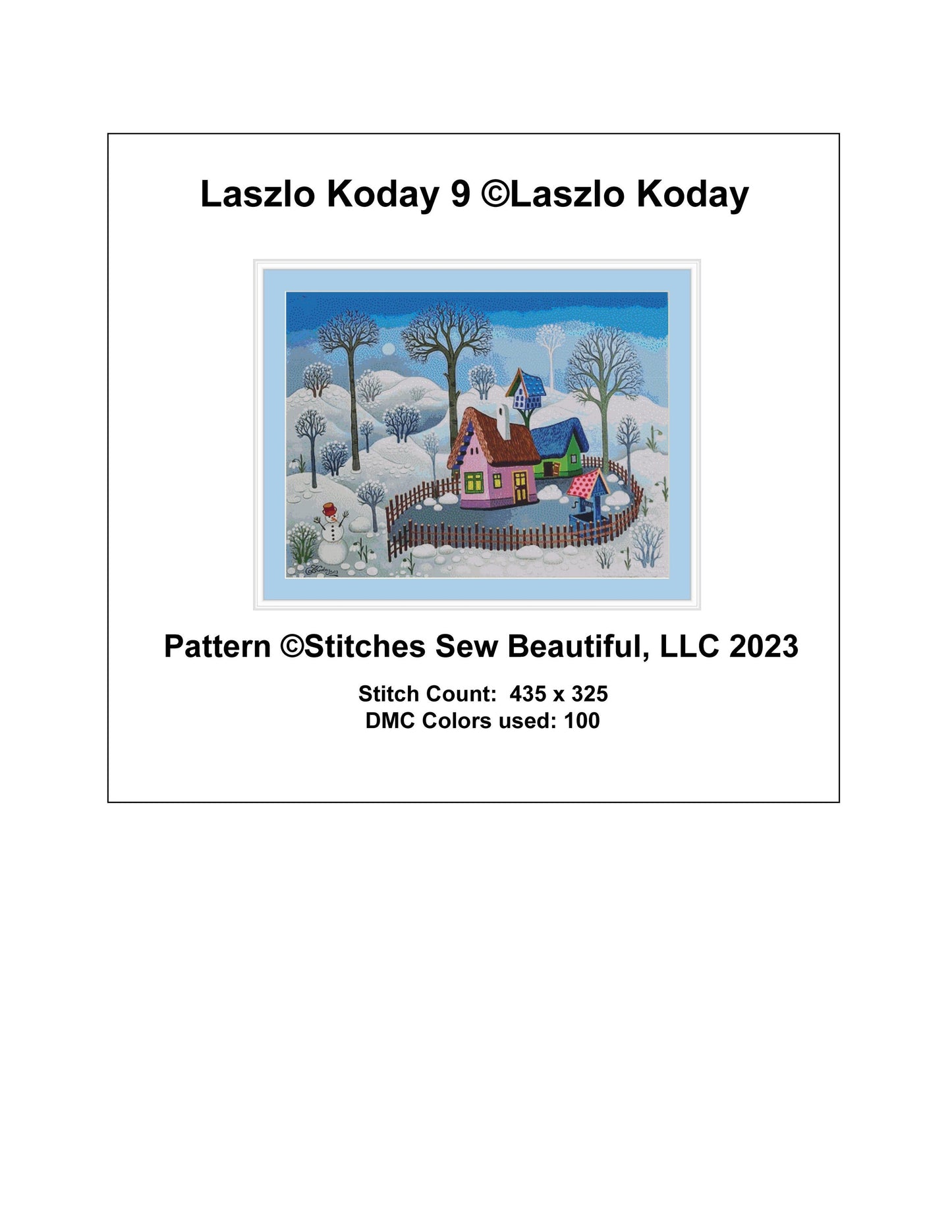 Laszlo Koday No. 9 cross stitch pattern by Laszlo Koday