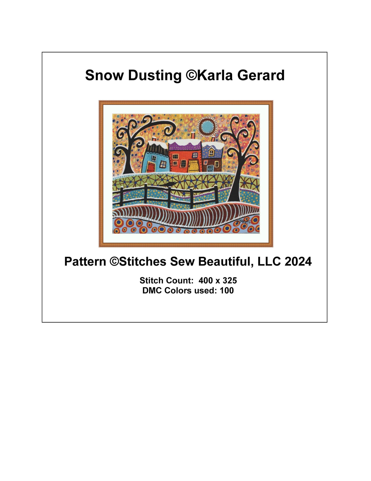 Snow Dusting cross stitch pattern by Karla Gerard