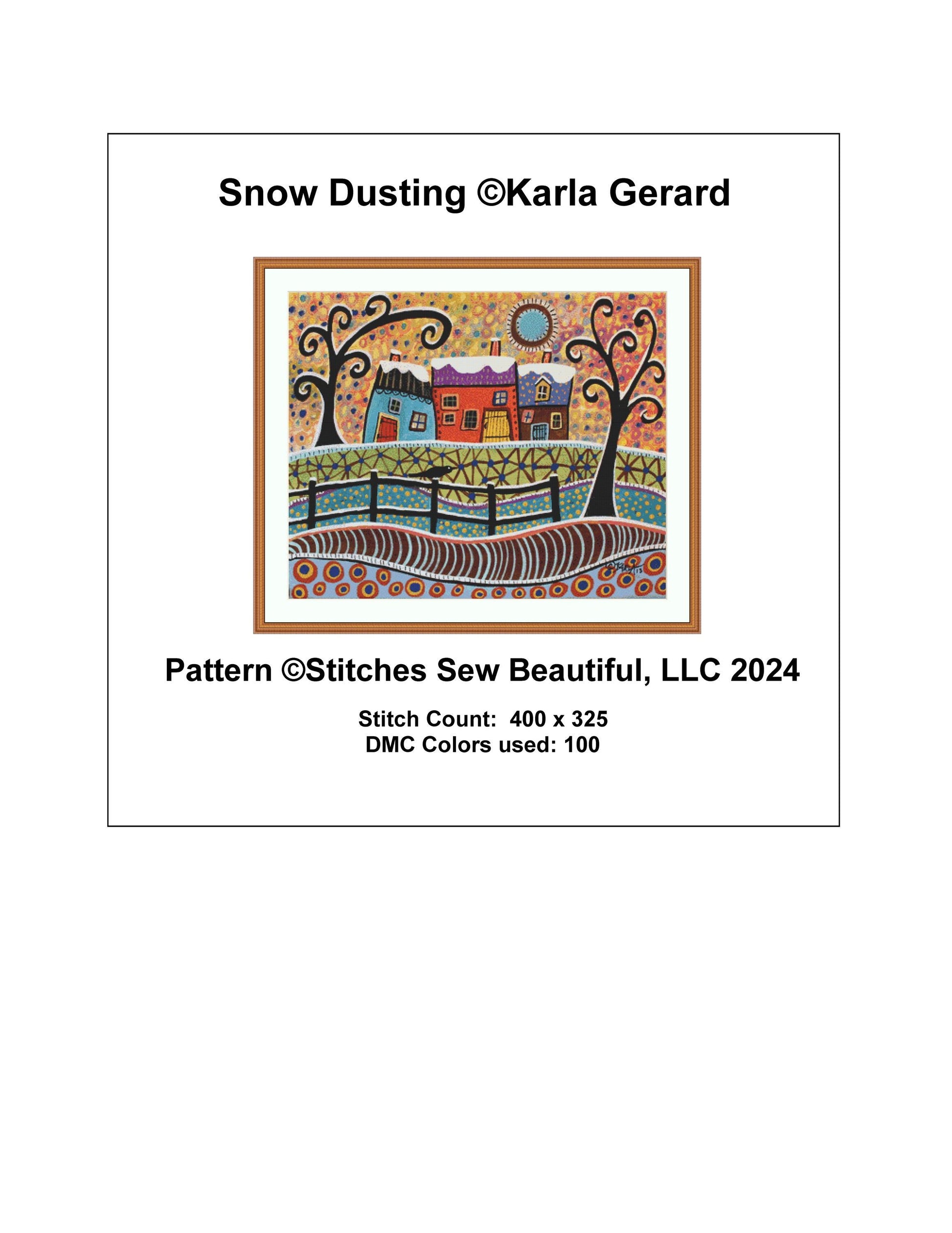 Snow Dusting cross stitch pattern by Karla Gerard