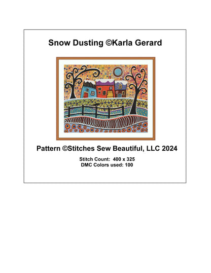 Snow Dusting cross stitch pattern by Karla Gerard