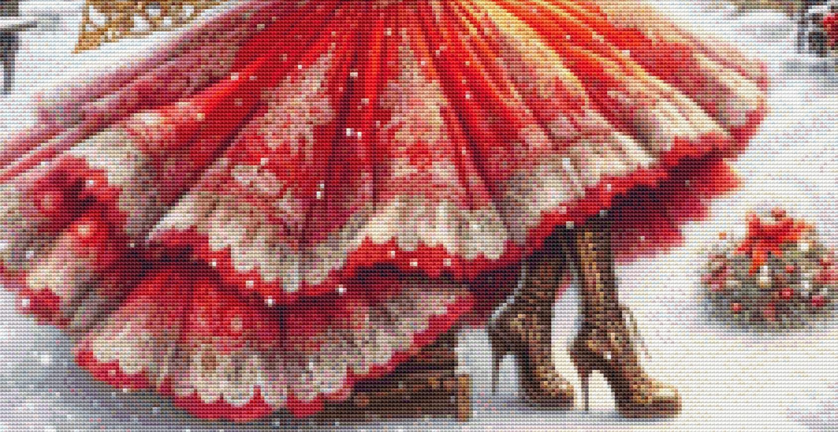 Steampunk Christmas Fairy (small) counted cross stitch pattern by AdneLStudio