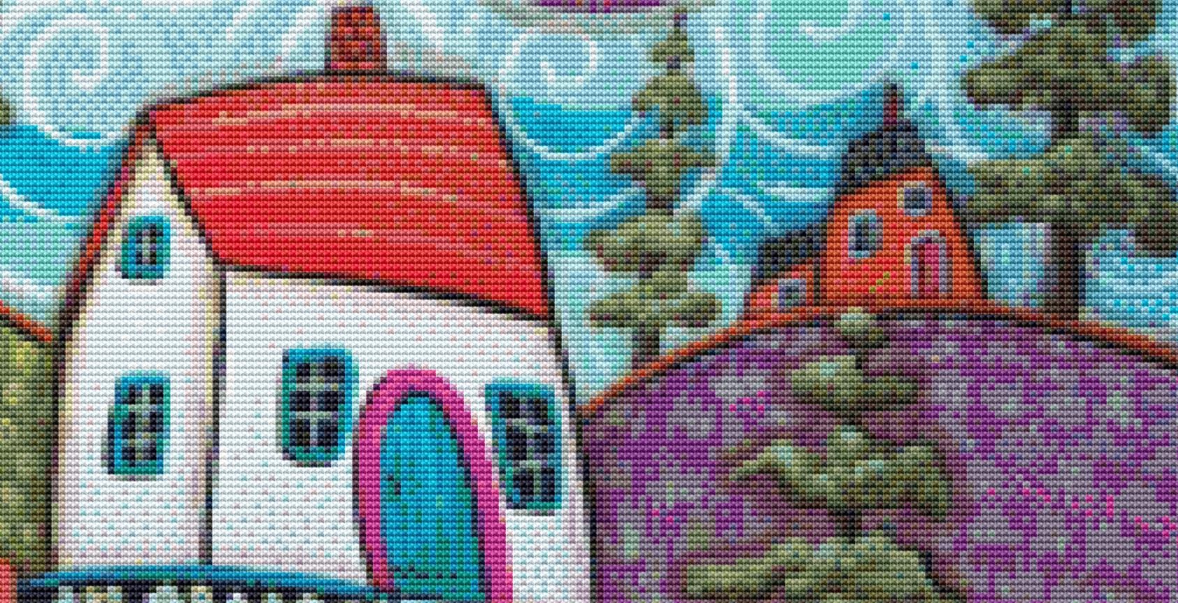 Neighbors (small) counted cross stitch pattern by Karla Gerard