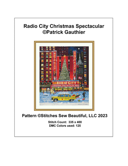 Radio City Christmas Spectacular cross stitch pattern by Patrick Gauthier