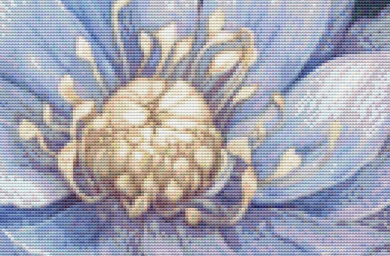 Winter Flower counted cross stitch pattern by LianaScrap