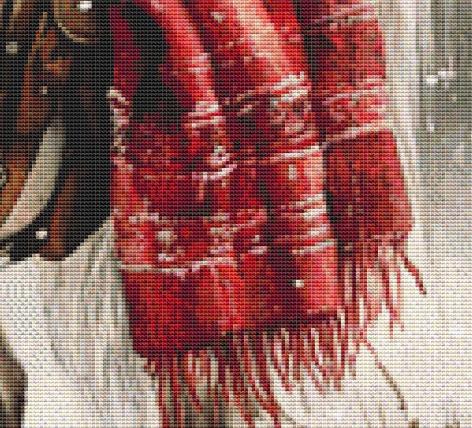 Christmas Pony counted cross stitch pattern by ClipArtStudioX