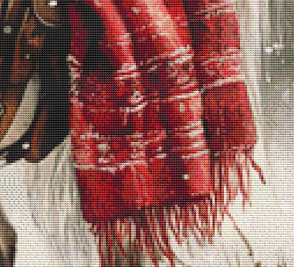 Christmas Pony counted cross stitch pattern by ClipArtStudioX
