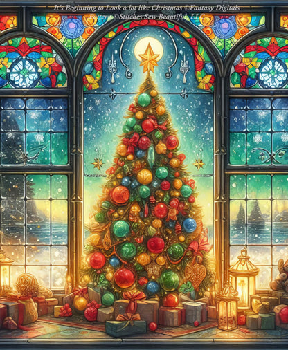 It's Beginning to Look a lot like Christmas counted cross stitch pattern by FantasyDigitals
