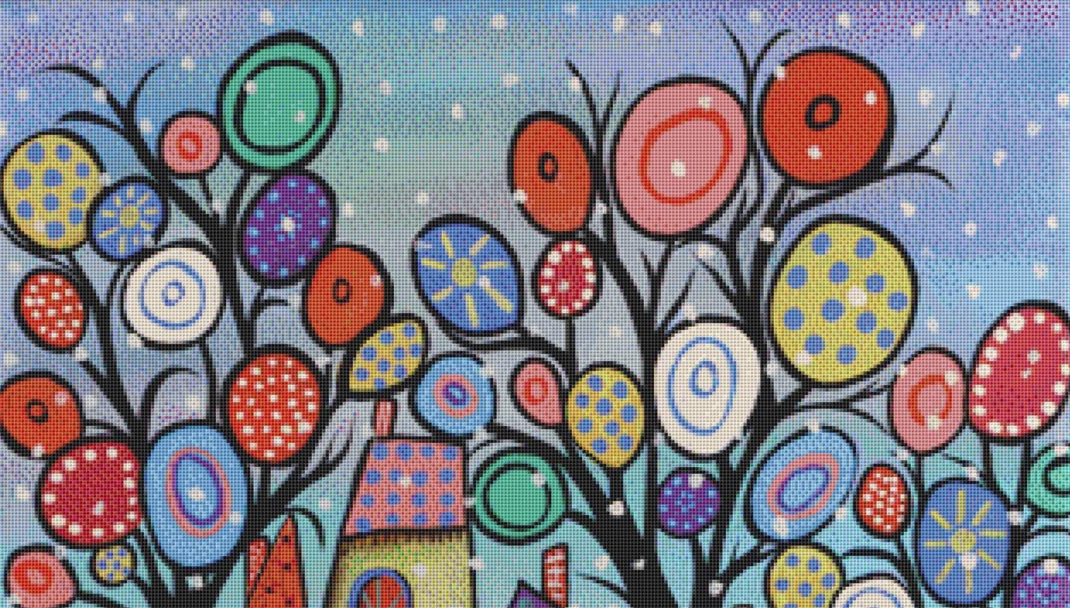 Winter Glee counted cross stitch pattern by Karla Gerard