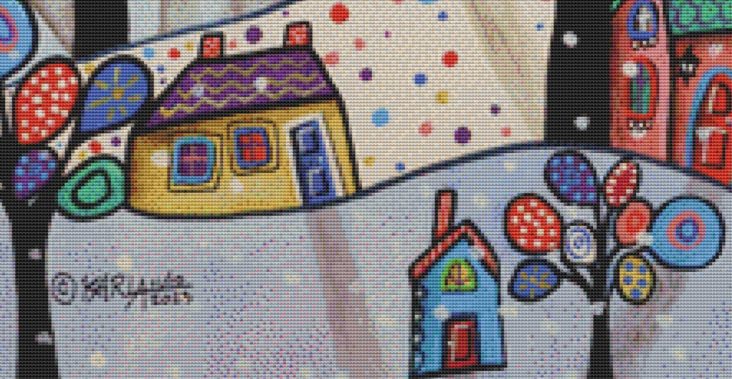 Winter Glee counted cross stitch pattern by Karla Gerard