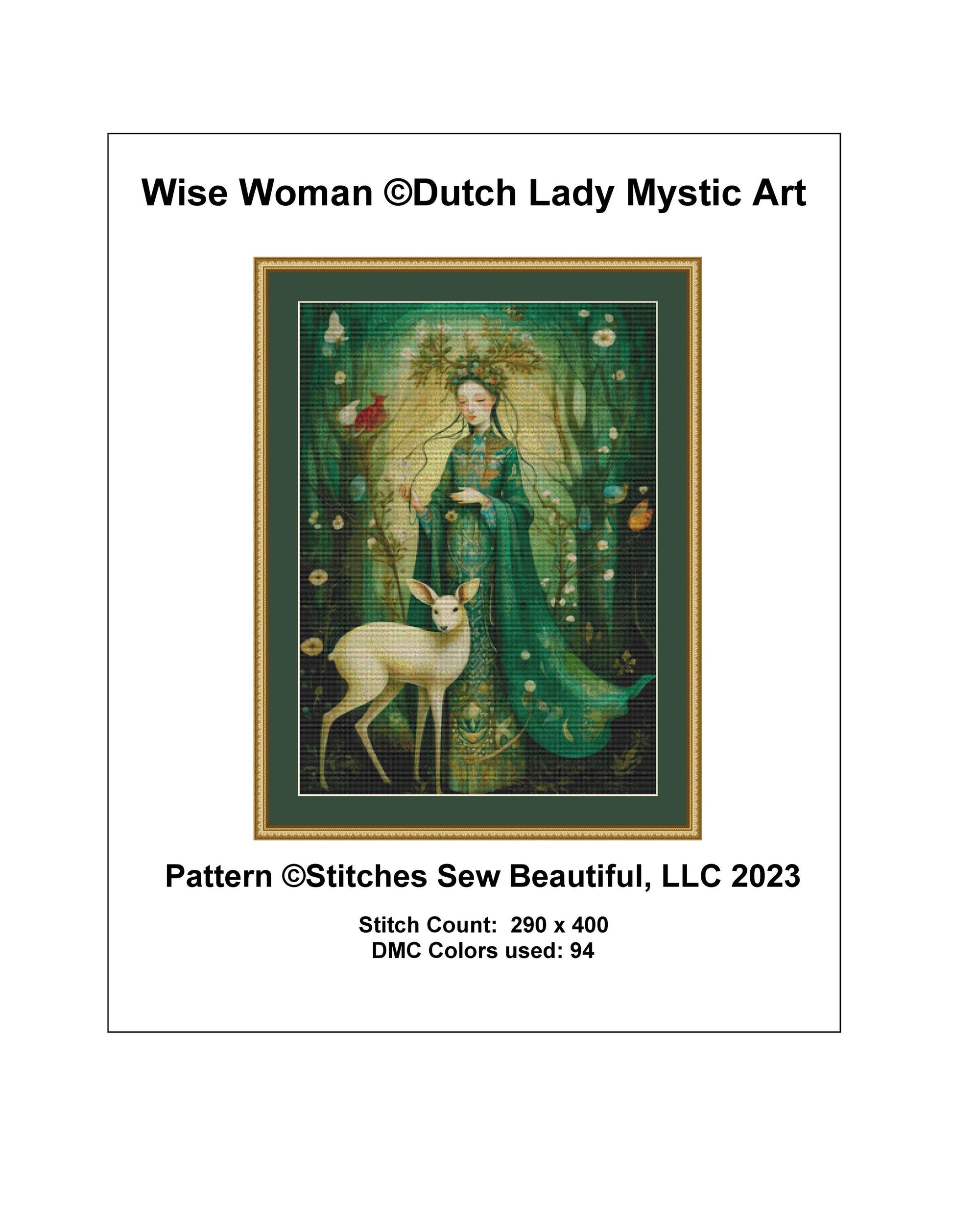 Wise Woman cross stitch pattern by DutchLadyMysticArt