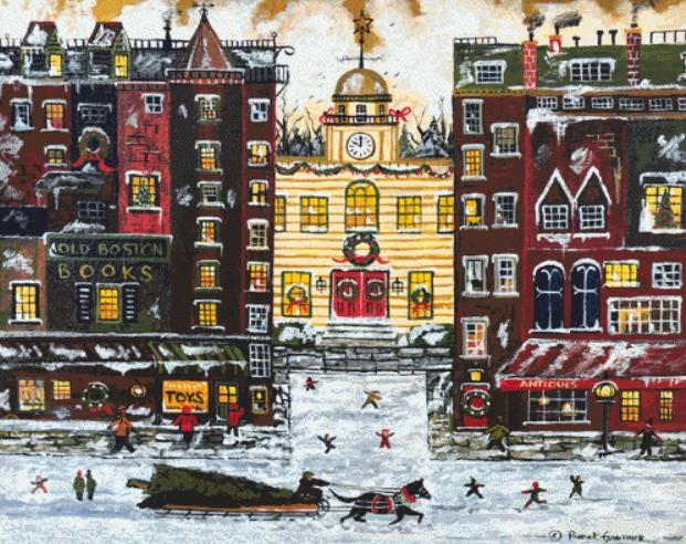 Old Boston cross stitch pattern by Patrick Gauthier