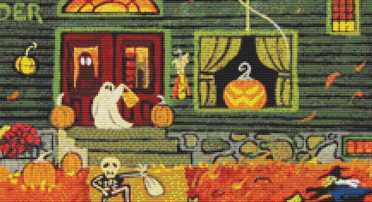Cider House cross stitch pattern by Patrick Gauthier