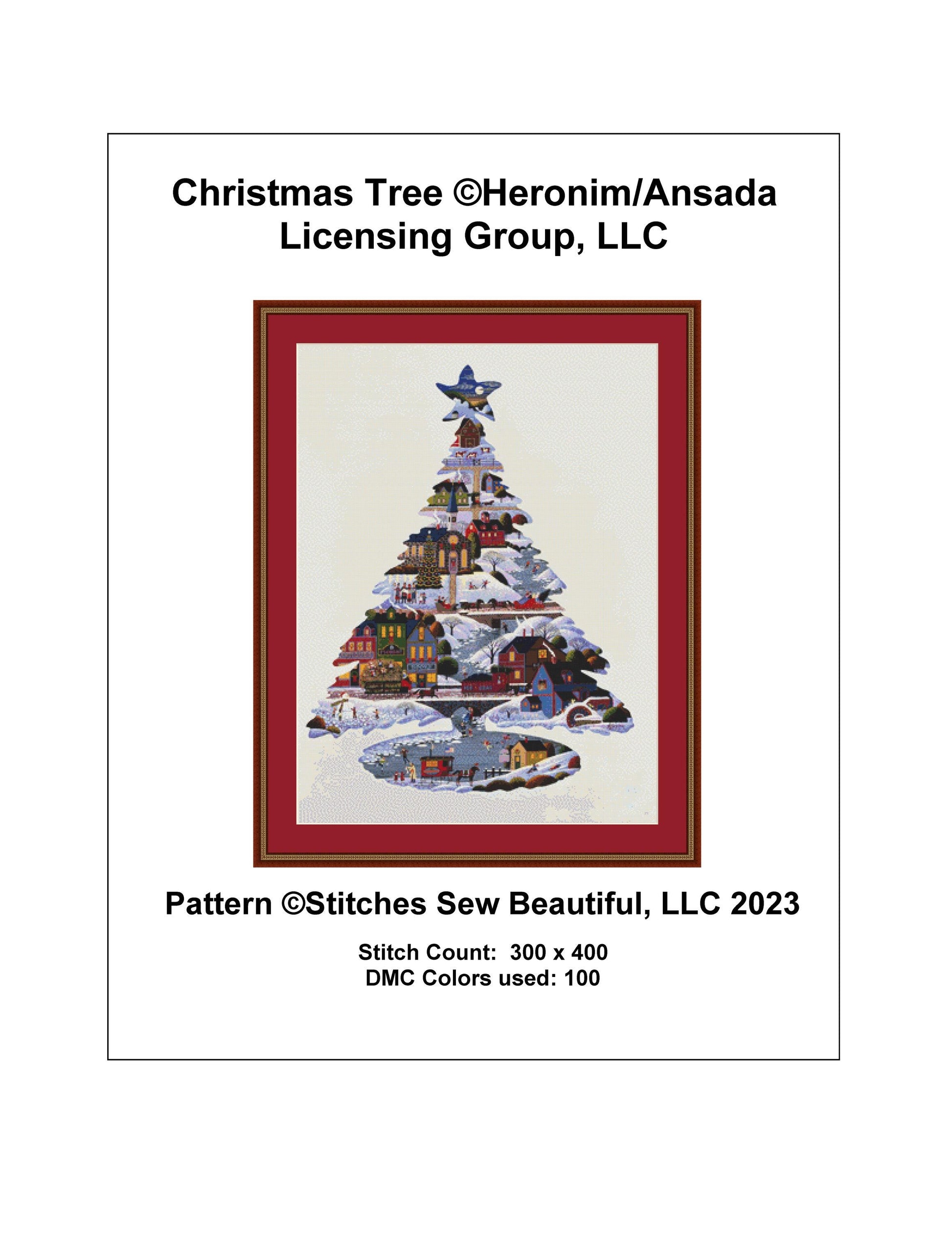 Christmas Tree counted cross stitch pattern by Heronim/Ansada Art Licensing Group, LLC