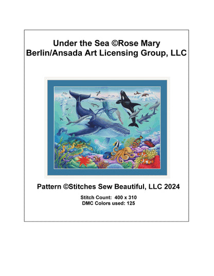 Under the Sea cross stitch pattern by Rose Mary Berlin/Ansada Art Licensing Group, LLC.