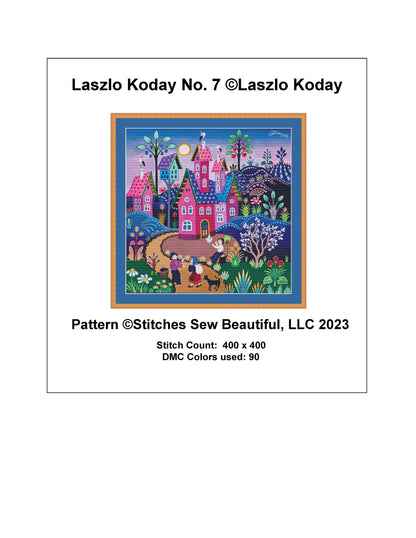 Laszlo Koday No. 7 cross stitch pattern by Laszlo Koday