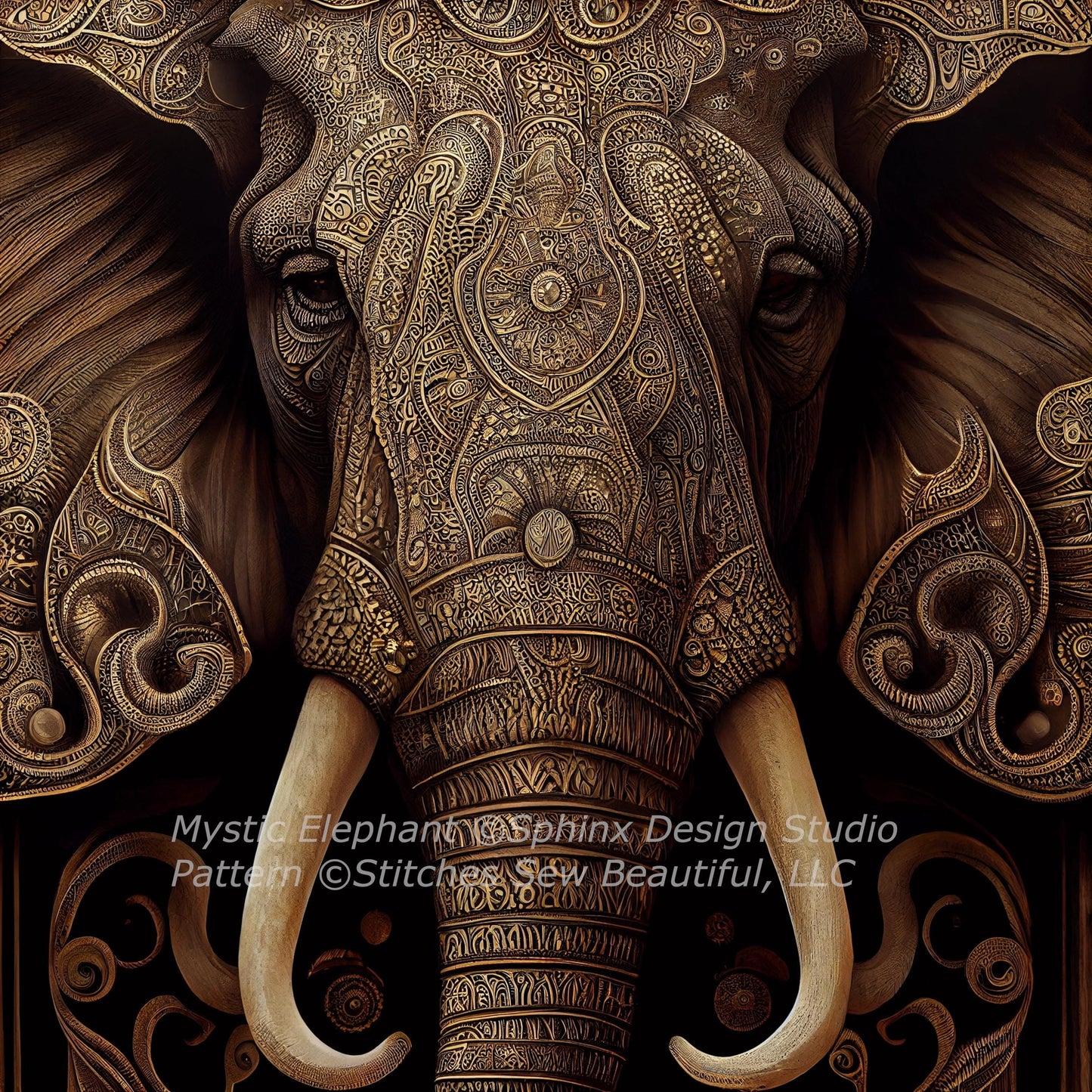 Mystic Elephant cross stitch pattern by SphinxDesignStudio