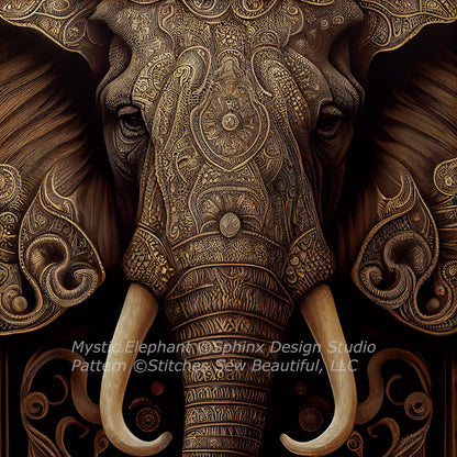 Mystic Elephant cross stitch pattern by SphinxDesignStudio