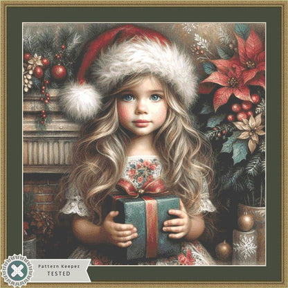 Christmas Morning counted cross stitch pattern by Ingrid Jean AI Art