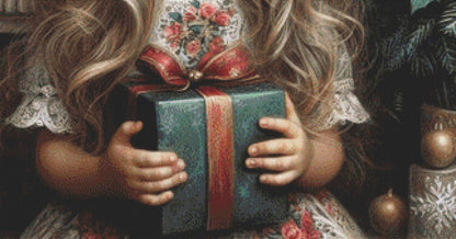 Christmas Morning counted cross stitch pattern by Ingrid Jean AI Art