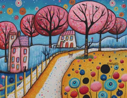 Pathway Home counted cross stitch pattern by Karla Gerard