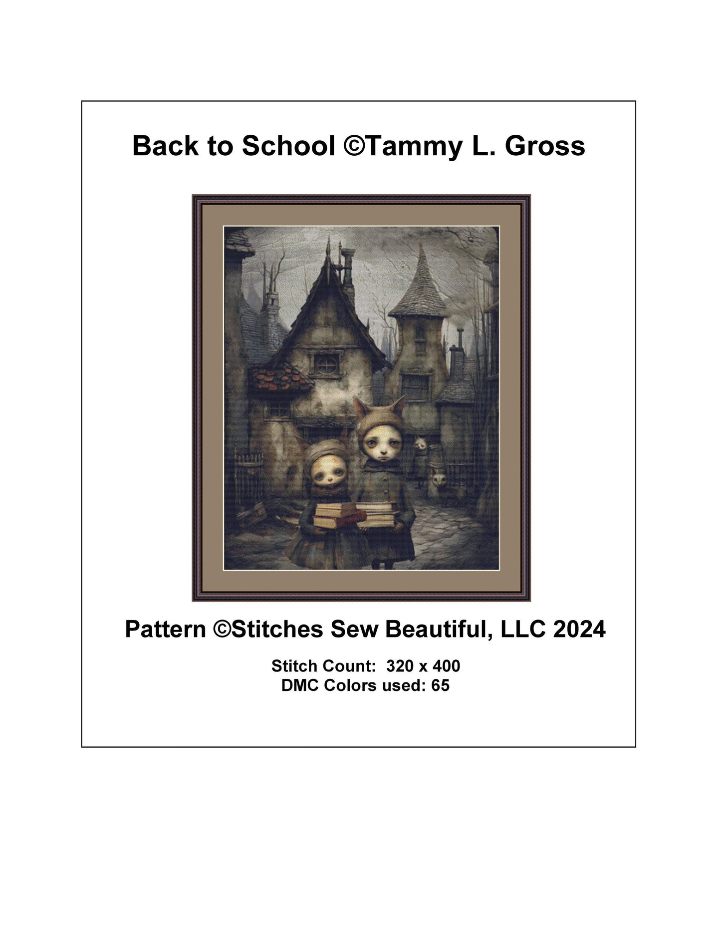 Back to School counted cross stitch pattern by Tammy L. Gross