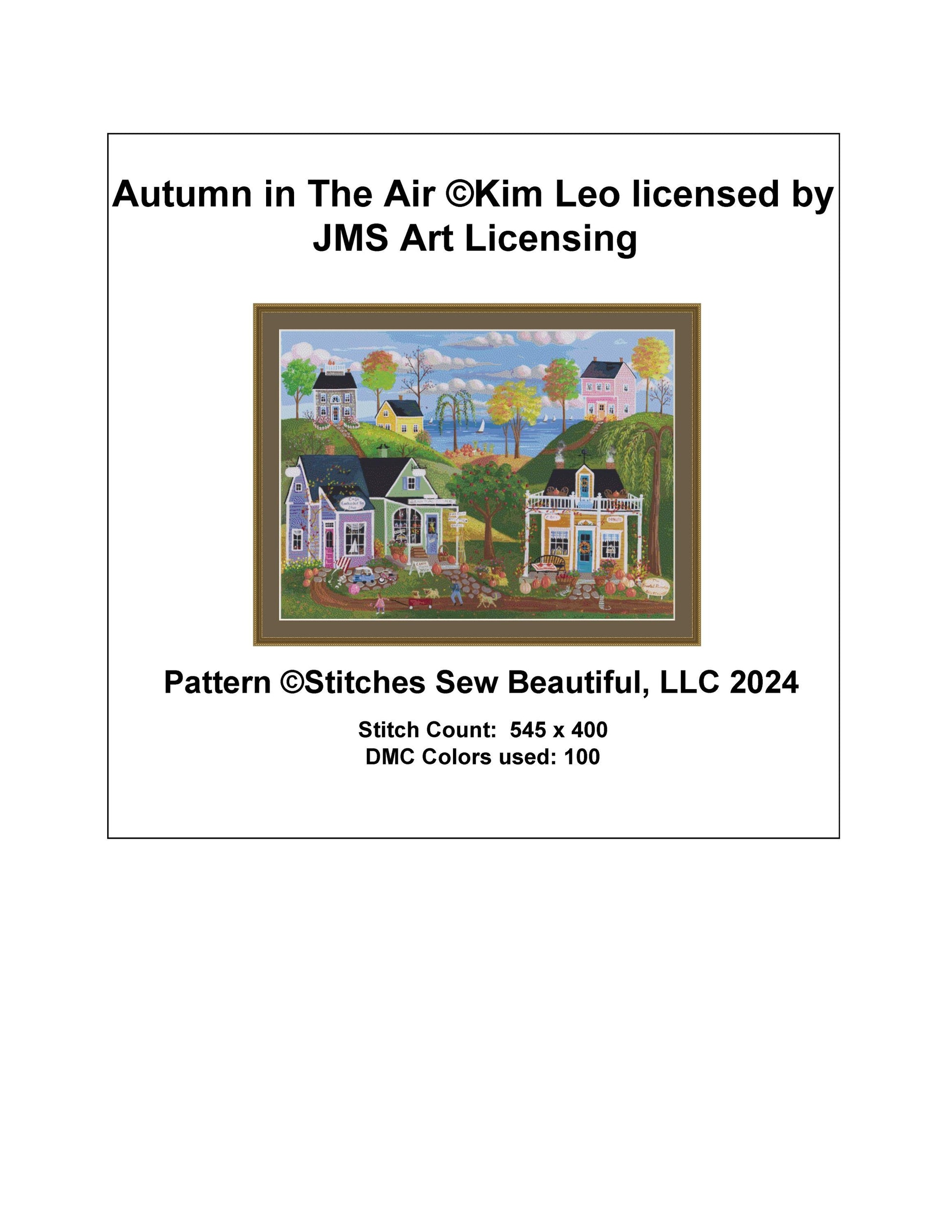 Autumn in The Air cross stitch pattern by Kim Leo/JMS Art Licensing
